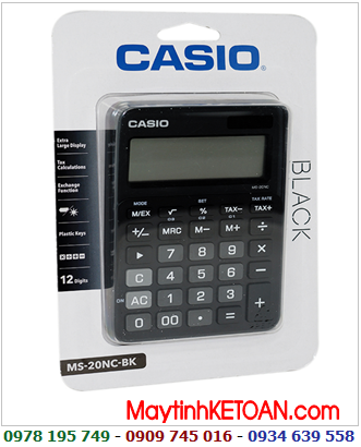 Casio MS-20NC-BK, Máy tính tiền Casio MS-20NC-BK loại 12 số Digits| Bảo hành 2 năm